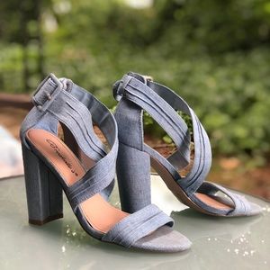 Strappy Denim Heels 💘